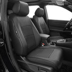 Custom Fit Seat Covers for Honda CRV 2017 2018 2019 2020 2021 2022 | CR-V Faux Leather Full Coverage Seat Cover Full Set Front & Rear Car Seat Protector(Black,5 Seats) by AOMSAZTO