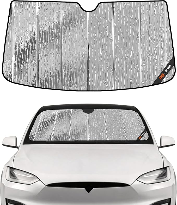 Pigenius Windshield Sun Shade for Tesla Model X 2016-2026, Custom Fit Front Window Sunshade - AstraGuard by Pigenius