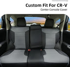 Lolcar Custom Fit CRV Car Seat Covers Full Set for Honda CR-V 2012 2013 2014 CRV LX;EX;EX-L Model - Leather (Black/Gray) - Image 4