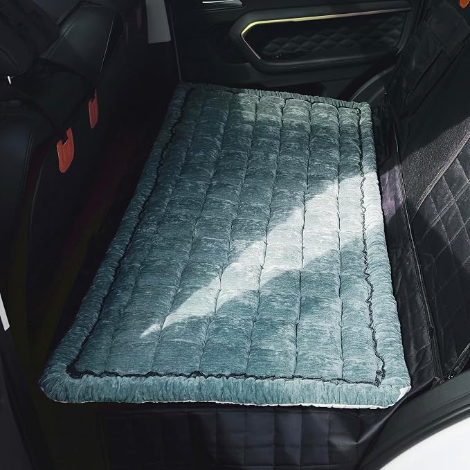 Dog Bed for Car Back Seat, Non-Slip Backseat Pet Mat for Trucks & SUVs | Plaid Flannel, Quilted PP Cotton Filling, Non-Slip Backing, Machine Washable, Fits Backseat Extenders, Trucks & SUVs - Image 2
