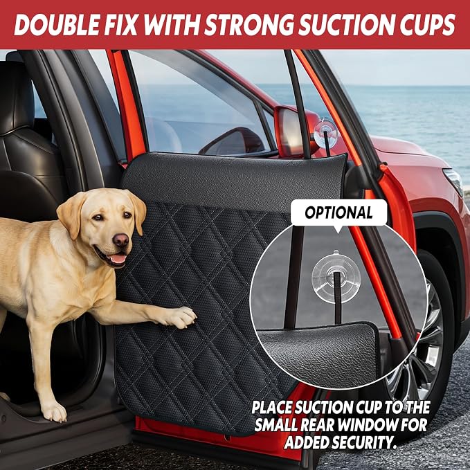 Surfcabin Dog Car Door Protector for Sedans & Small SUVs with Small Windows | Thickened Waterproof Fabric, 20% Larger Design, 2 Packs Full Door Panel Covers, Protects Doors from Dog Scratching - Image 2