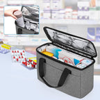 Trunab Insulated Medicine Storage Bag Travel Pill Bottle Organizer,Grey | Medication Bag for Prescription, Insulin, Supplements or Medical Supplies,Bag Only - Image 5