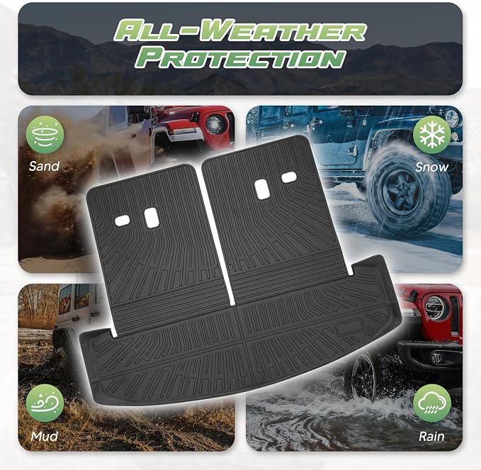 Cargo Liner for Hyundai Santa FE 2024 2025 2026, All Weather Cargo Mat for Santa Fe Accessories, Heavy Duty Trunk Mat with Backrest Mats, Car Accessories - Image 7