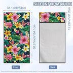 Tropical Hibiscus Car Seat Towel Sweat Auto Seat Towel Protector | Hibiscus Floral Auto Front Seat Protector with Storage Bag Car Interior Accessories Sweat Car Seat Cushion Towel - Image 7