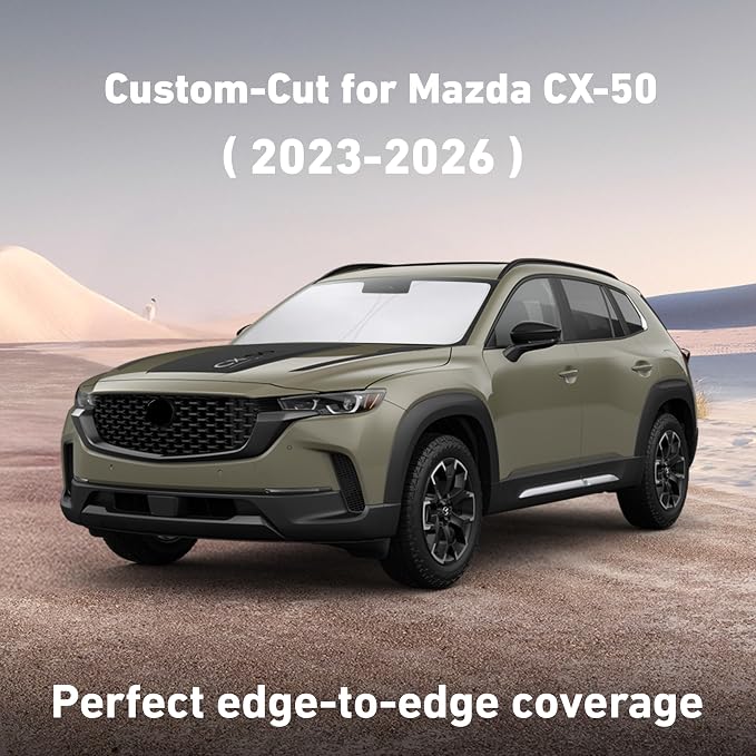 EcoNour Windshield Sunshade Compatible for Mazda CX-50 2023-2024 2025 2026 | Sun Visor for Front Windshield & Window Sun Shade Cover, UV Heat Blocker & Protector, Car Accessories - Image 2