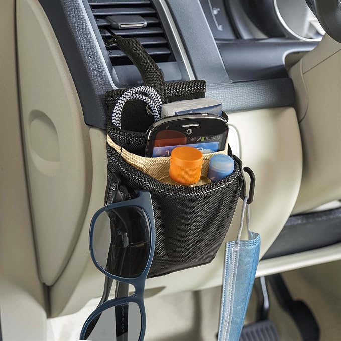 DriverPockets Car Vent Organizer - Hanging Phone Holder and Car Pen Holder | High Road Car Pouch Organizer Keeps Phones, Pens, Cords and Sanitizer on the Dashboard Within Easy Reach by HighRoad