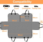 Mancro Dog Car Seat Cover for Back Seat, Waterproof Dog Hammock for Car | 600D Heavy Duty, Scratch-Resistant Back Seat Pet Cover for Dogs with PVE Nonslip Underside, Fits for Sedan, Trucks and SUVs - Image 7