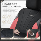 Coverado Seat Covers 2-Pack, Waterproof Car Seat Covers, PU Leather & Breathable Mesh Seat Protectors, 2 Seats Automotive Seat Covers, Universal Fit for SUVs, Trucks, Sedans - Image 7