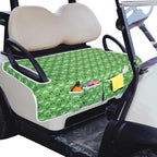 PGmoon Golf Cart Seat Covers with 4 Front Pockets & Nonskid Bottom | Universal Golf Cart Seat Towel Blanket Fits for EZGO, Yamaha, Club Car and More 2 Person Seats Golf Carts by PGmoon