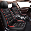 IKABEVEM Car Seat Covers Full Set Fit for Hyundai Venue 2020-2025 2026: 5 Seat Auto Interior Accessories, Waterproof Faux Leather Vehical Car Seat Cushion Covers(Black&Redline) by IKABEVEM