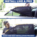 EcoNour Car Window Screen for Toyota Corolla (2020-2026) 2 Pack | Mesh Camping Window Covers | 100% Protection from UV | Baby Safe Privacy Blackout Window | Car Accessories - Image 5