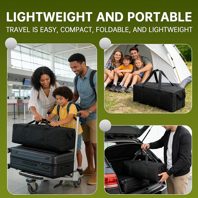 Carrying Bag Compatible with Graco Pack n Play, Lightweight & Waterproof | Replacement Nylon Foldable Travel Carrying Case for Graco Pack n Play, Storage Bag for Airplane and Train Travel - Image 6