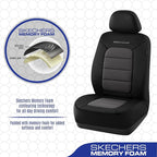 Skechers Memory Foam Seat Covers,Thick Cool Touch Fabric Seat Covers,Front Seat Covers Airbag Compatible,Automotive Comfort Protection for Most Cars,Vans,Trucks,SUV,Floor Grey - Image 4