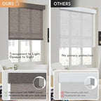 Persilux Light Filtering Roller Shades for Indoor Window Blinds,Cordless,Linen Fabric,Thermal Insulated Fabric UV Protection Shades for Home,Office,Bedroom,Door,Light Filtering-Stone Grey,Custom Size - Image 4