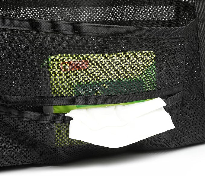 Car net Pocket Handbag Holder, car Purse Holder can be Used to Store Items, Protective Barrier for Children and Pets in The Back seat of car, Helps to Drive Safely (Black) - Image 5