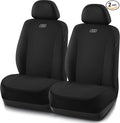 Skechers Seat Covers, Premium Breathable Polyester Seat Covers, Car Seat Covers Front Seats Airbag Compatible, Automotive Comfort for Most Cars, Vans, Trucks, SUVs (Two Front, Black) by Unknown