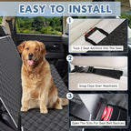 Waterproof Dog Backseat Cover for Cars, Non-Slip Pet Seat Protector,M-Grey - Image 3