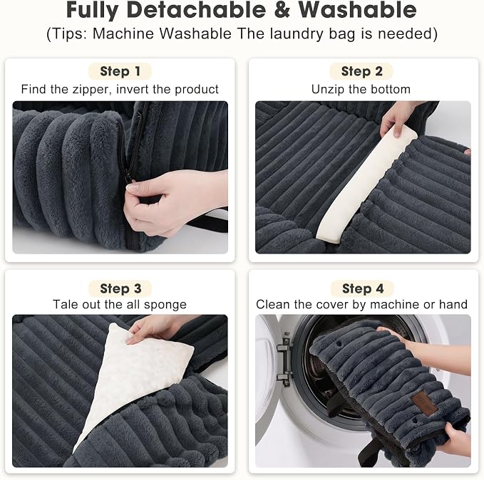 MIXJOY Dog Car Seat for Small/Medium Dogs up to 23 lbs, Multi-Functional Dog Carrier for Car with Detachable Washable Cover, Pet Travel Bed with Clip-On Safety Leash, Grey - Image 8