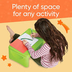 HearthSong Foldable Lap Desk for Kids with Storage - Ideal Floor Desk for Drawing, Studying, Portable Folding Travel Lap Table, Versatile Bed Desk & Lap Tray, Green - Image 7