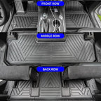 Rongtaod Floor Mats Set for 2018-2023 Chevrolet Traverse 7 Seats | 2024 Traverse Limited 7 Seats, Trunk Mat Cargo Liner TPE All Weather Back Seat Cover 2022 Chevy Traverse Accessories - Image 2