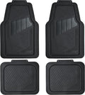 CAR PASS Heavy Duty Rubber Floor Mats 4-Piece Car Mat Set - Universal Waterproof Carbon Fiber Floor Mats for Car SUV Truck, Durable All-Weather Mats(Black) by CARPASS