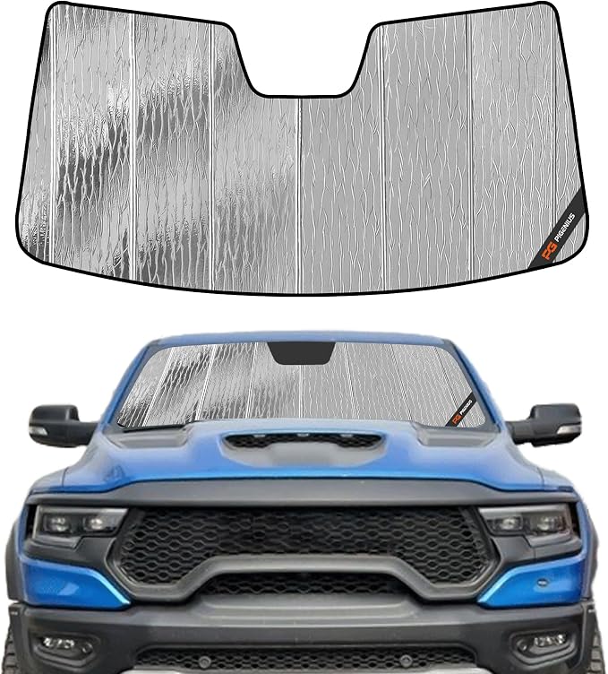 Pigenius Windshield Sun Shade for Ram 1500 2019-2024 with 5 inch Wide Sensor - AstraGuard by Pigenius