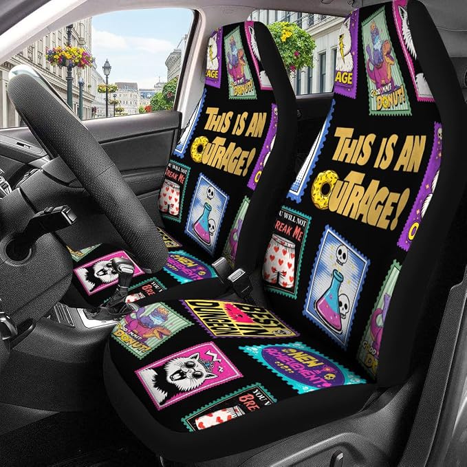 GENANY Dragon Car Seat Covers for Car, Truck, Sedan, SUV, Durable Automotive Seat Covers, Xmas Car Gifts, Breathable Bucket Seat Covers, Protective Interior Accessory - Image 2
