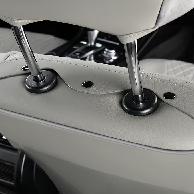 FLORICH Seat Covers, Car Seat Covers Front Seats Faux Leather Automotive Seat Covers Luxury Waterproof Car Seat Cover Protectors Universal Fit for Most Cars SUV Trucks, Gray - Image 9