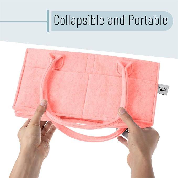Mr. Pen- Baby Diaper Caddy Organizer, Pink | Nursery Storage Bin and Car Organizer for Diapers and Baby Wipes - Image 6