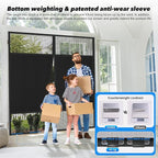 Magnetic Screen Door 72"x80" Blackout – Privacy Protection, Powerful Magnets, Heavy Duty Thicker 265g/㎡ Mesh, Easy Install, Self-Sealing, Pet Tested, Tie Backs, Screen Door Mesh - Image 4