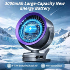 Portable Clip on Fan, Rechargeable USB Desk Fan with Turbo Airflow, 100 Speeds LED Display, 360° Rotation, Small Quiet Battery Powered Fan for Stroller Outdoor Travel Camping Golf Cart, Grey - Image 7
