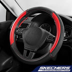 Skechers Air-Cooled Steering Wheel Cover, Leather Car Steering Wheel Cover Universal Fit 14" 1/2-15" Car Wheel Protector for Men Women Fit Suvs,Vans,Sedans,Car,Trucks,Red - Image 2