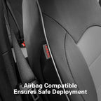 EKR F150 Seat Covers for (4 Door,SuperCrew) 2015-2020 Ford F150 XL/XLT & (CrewCab) 2017-2022 F250/F350/F450 SuperDuty XL/XLT,Family & Pet Friendly,Waterproof-Faux Leather(Black/Gray) - Image 5