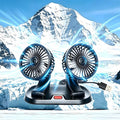 5V USB Dual Car Fan for SUV/Truck/RV, 2-Speed 360° Rotate, No AC Required | Universal compatibility (cars/trucks/RVs/tractors/UTVs)，Dual-head independent 360° rotation，2-speed turbo airflow by Unknown