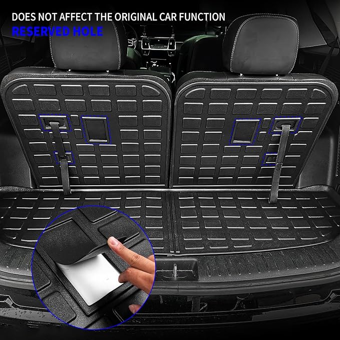 Rontaod Trunk Mat with Backrest Mat for 2021-2025 2026 Kia Sorento | Cargo Mat Cargo Liner TPE All Weather Back Seat Cover Protector 2024 Sorento Accessories - Image 6