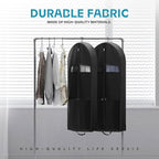 Lazebox 43" Travel Garment Bag with Accessories Zipper Pocket, Heavy Duty Suit Bag for Suits, Tuxedos, Dresses, Coats, Black, 1 pack - Image 4