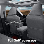 coverdream CR-V Cloth Seat Covers Full Set for Honda CRV 2012 2013 2014 EX EX-L LX SUV Seat Cushion,Fully Covered UV Resistant Breathable Polyester Car Seat Protector (Gray) - Image 3
