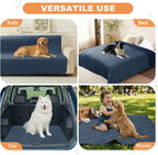 100% Waterproof Bed Cover Dog Blanket,Berlin Blue+Navy Blue 42"x50" | ,7-Layer Reversible Couch Covers for Dogs Met for Sofa Furniture Car Camping - Image 4