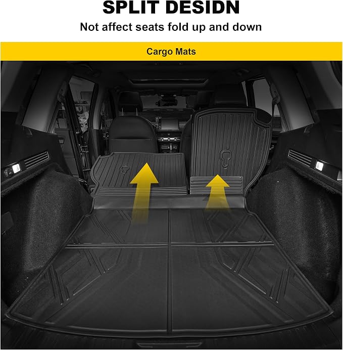 Cargo Liner Fit for Honda CRV 2023-2026 (Gasoline & Hybrid) | TTX LIGHTING Cargo Mat (Upper Deck) with Back Seat Protectors All-Weather TPE CR-V Accessories Backrest Mats - Image 5