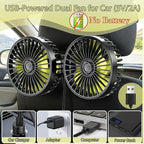 Car Backseat Fans for Backseat Kids, Usb Car Headrest Fan for Car Back Seat | (No Battery) - Image 2