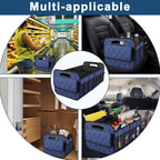 Deosk Car Trunk Organizer for SUV, Car Organizers and Storage with Reinforced Handles, Car Accessories for Women/Men 50L Waterproof Polyester Trunk Organizer(Medium, Dark Blue) - Image 6