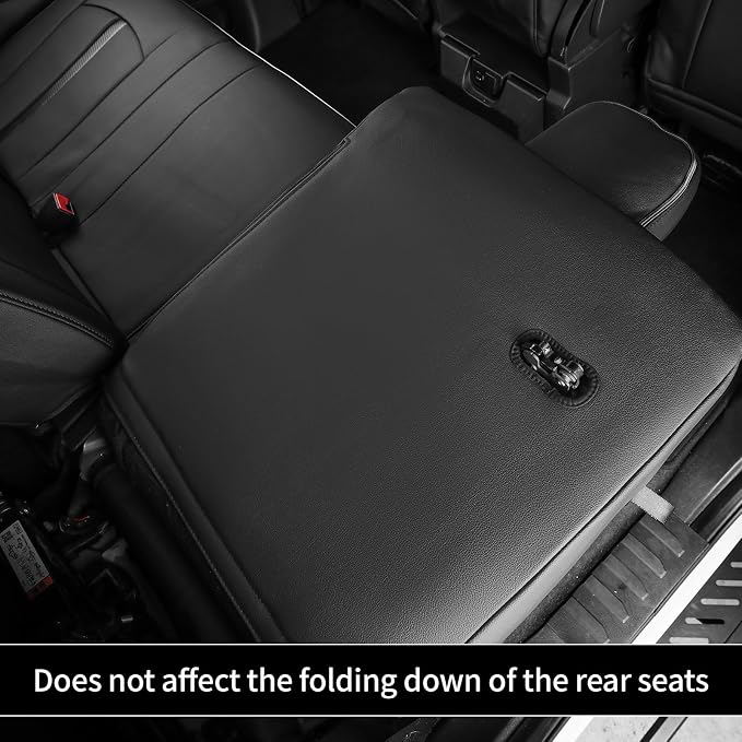 Seat Covers for Ford F150 SuperCrew 2021-2026 Faux Leather | Fits F-150 XL XLT STX Tremor 2021-2026, Lightning Pro XLT 2022-2024 and F250/F350/F450 2023-2026, Waterproof Rear Seat - Image 3
