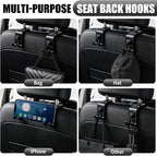 ZSDY Car Seat Headrest Hooks Heavy Duty Vehicle Back Seat Storage Organizer Hanger for Purse Grocery Bags Coat Universal Car Interior Accessories 2 Pack, Black - Image 5