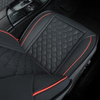 Car Seat Covers Full Set,Universal Fit for Most Cars,SUV,Sedans and Pick-up Trucks,Automotive Vehicle Faux Leather Cushion Covers for 5 Passenger Cars(Full Set,Black/Red) - Image 5
