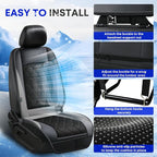 Cooling Car Seat Cover, Ventilated Seat Cushion Cooling Car Seat Pad for Summer Driving with Powerful Turbo Fans Universal Fit for Car SUV Truck Van-Light Grey - Image 7