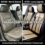 Fit Gladiator Seat Covers Fit for Jeep Gladiator 2020-2026, Full Set | Premium Leather Full Coverage Protector, Waterproof, Breathable, Scratch Resistant, Easy Wipe, Airbag Compatible, Black+Beige - Image 4