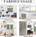 RYB HOME Cafe Blackout Curtains 24 inch Length, RV Camper Window Curtains | Short Small Half Window Tiers,Privacy,Thermal Insulated,Light UV Heat Blocking,Rod Pocket,W29 x L24,Greyish Green,2 Panels - Image 5