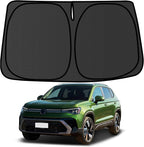 for Taos 2022-2025 2025 Sun Shade Windshield, Custom Fit Foldable Front Window Sunshade Sun Visor 400D Retractable Protector Car Accessories, Block UV Rays Keep Your Car Cooler by Achaltiza