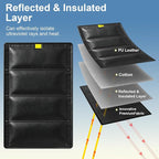 RV Door Window Shade Cover - RV Blackout Window Cover with UV Protection and Privacy Features (25 * 16 in) Foldable Magnet Design, Waterproof Fabric (Black1, 2 Pack (25" L x 16" W)) - Image 2