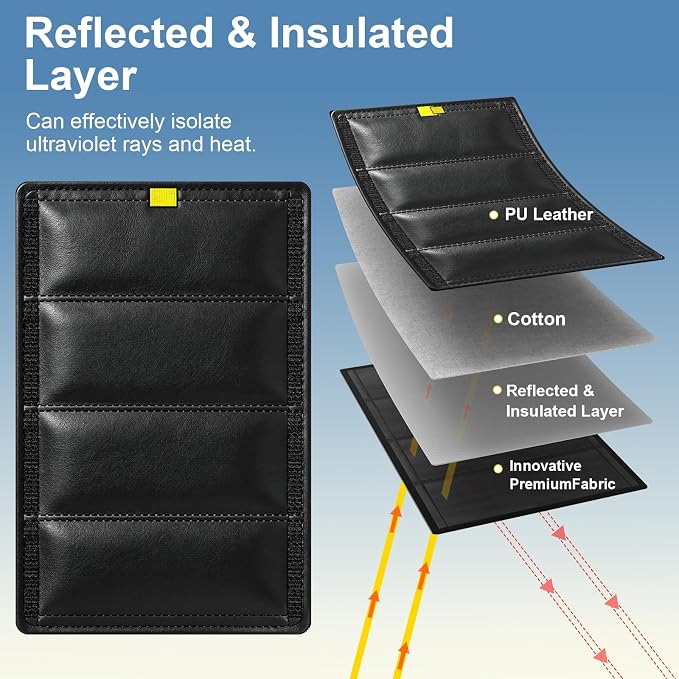 RV Door Window Shade Cover - RV Blackout Window Cover with UV Protection and Privacy Features (25 * 16 in) Foldable Magnet Design, Waterproof Fabric (Black1, 2 Pack (25" L x 16" W)) - Image 2